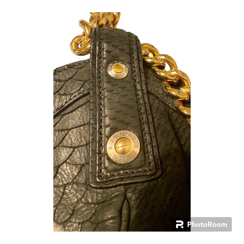HENRI BENDEL Milliner Shopper - black embossed leather reptile pattern - in EUC! - Picture 14 of 15